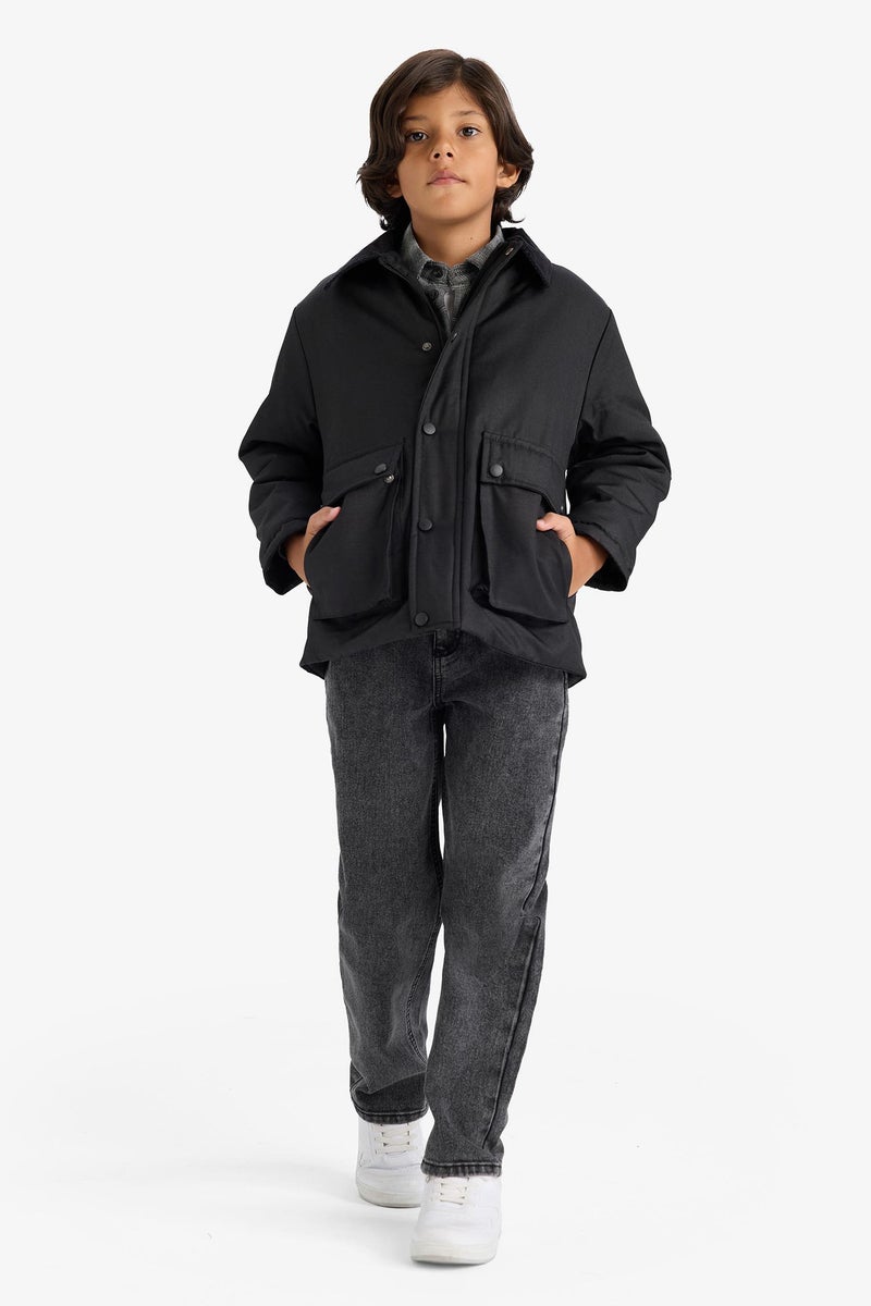 ديفاكتو جاكيت اولادي برقبة بولو بكباسين - Image 4